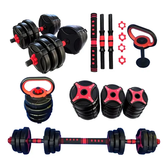 Kit Mancuernas Profesional 20kg Kettlebell Barra Marca Boomfit 205bf Barra Extensora De Alta Calidad 4 Discos De 1kg 8 Discos De 2kg 2 Barras Con Agarre Texturizado 5 Seguros 1 Barra Extensora