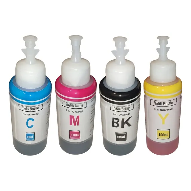 Tinta Impresión Univ 100ml Pack 4 Colores Cualqier Impresora Tinta Negro/cian/amarillo/magenta