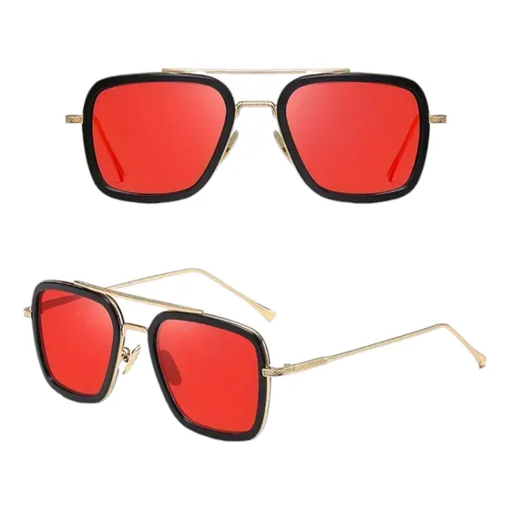Gafas Tony Stark Iron Man Protección Uv 400 Con Estuche