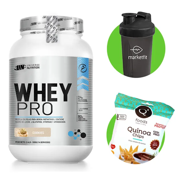 Whey Pro 1.1kg Cookies +regalos Shaker+chips