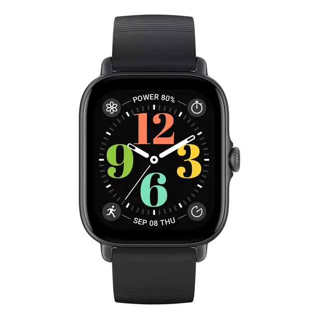 Smartwatch Amazfit Amoled GTS 4 Mini display de 1.65" con correa de silicona - color midnight black