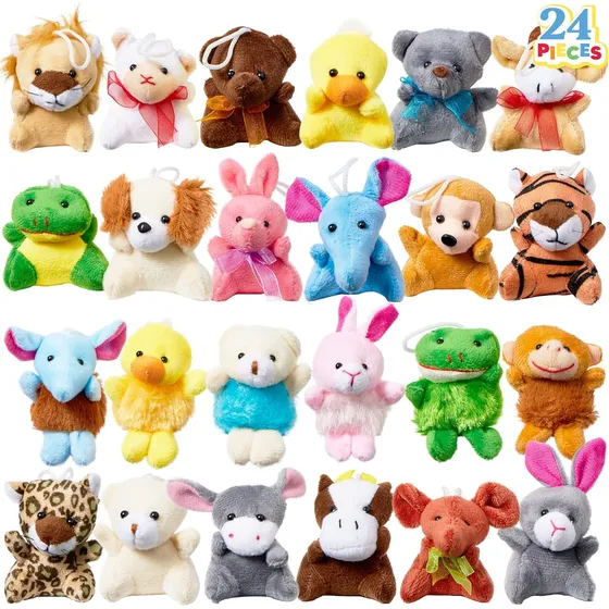 Paquete De 24 Peluches Pequeños De Animales, Cada Uno De 762