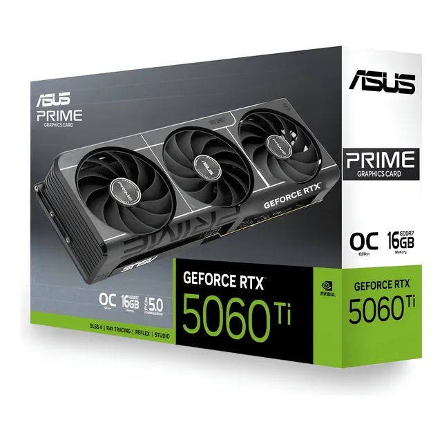 Tarjeta De Video Asus Rtx 5060 Ti 16gb Oc Prime Ai + 3-fan