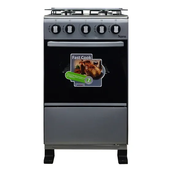 Cocina A Gas 20  De Piso 4h C/horno Gris Nero
