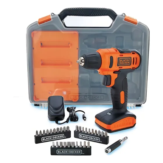 Furadeira e Parafusadeira Black Decker Modelo ‎LD12SC Kit com 30 Acessórios