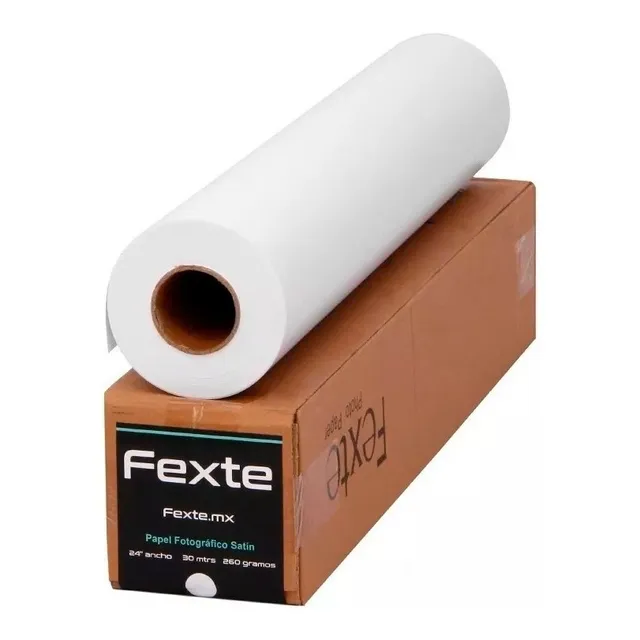 Papel Fotográfico 1 Rollo 20'' X 30 Mtrs Perla 260 Grs Fexte Color Blanco