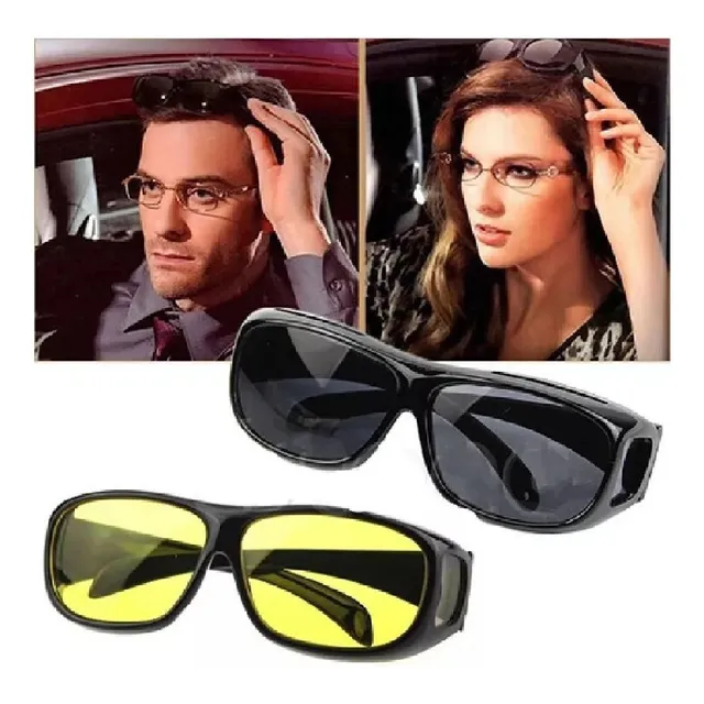 Combo Gafas Hd Vision 2 X 1 Dia Y Noche 