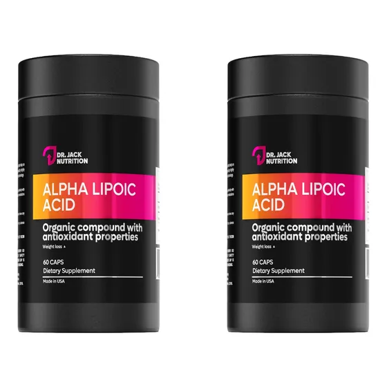 Pack 2x Acido Alfa Lipoico 600 Mg - 60 Capsulas | Dr Jack Nutrition