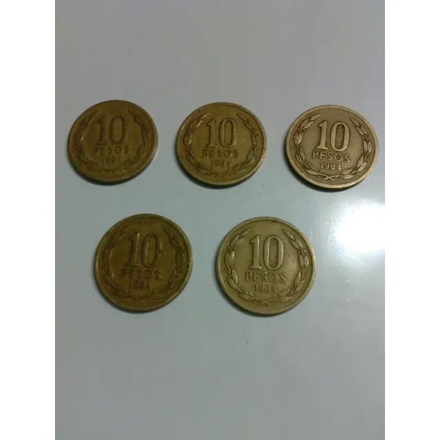 Moneda 10 Pesos Libertad Año 1984