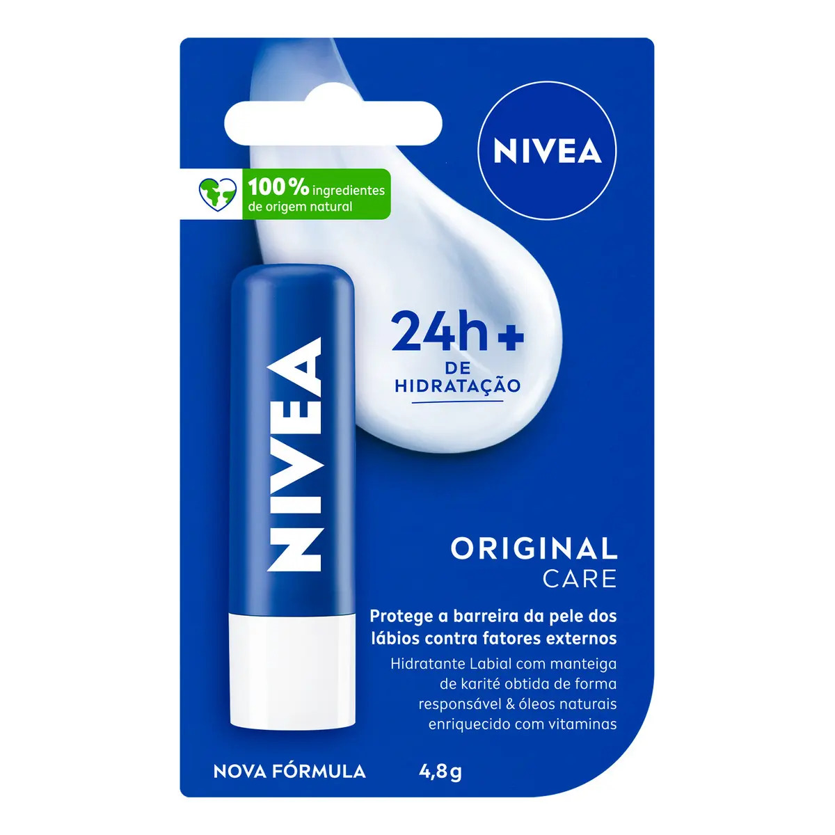 Hidratante Labial Nivea Original Care com 4,8g