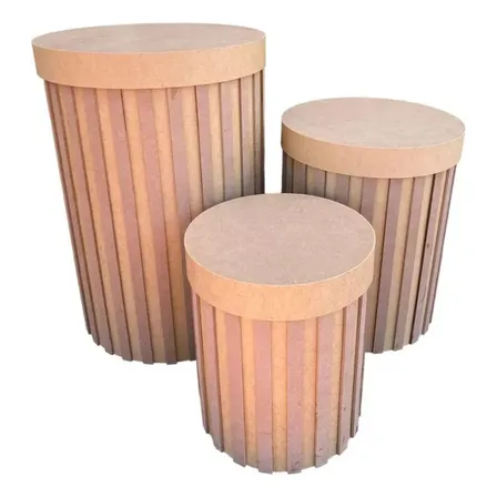 Mesa Trio De Ripado Decoração