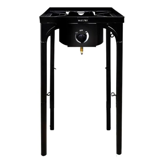 Reverbero Lotus De 1 Hornilla Con Patas Largas Negro