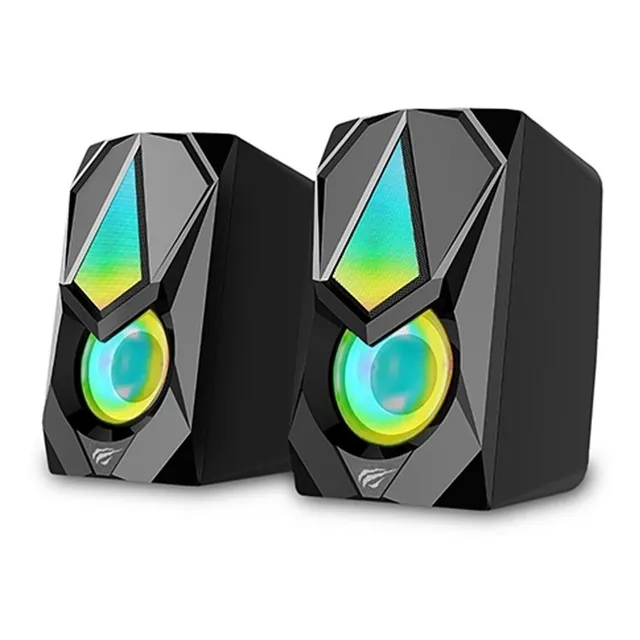 Parlante Gamer Rgb Multicolor Negro 3.5mm Sk563