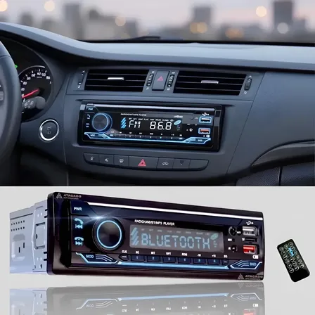 Rádio De Carro Bluetooth Mp3 Sd Usb Leitor De Cartão 7 Cores
