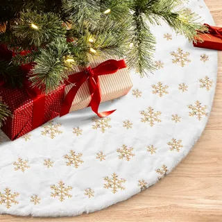 Coolwufan Falda De Arbol De Navidad De 48 Pulgadas Para Deco Coolwufan Falda De Arbol De Navidad De 48 Pulgadas Para Deco