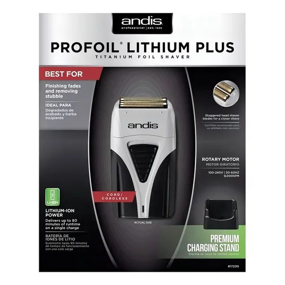 Rasuradora Afeitadora Andis Profoil Lithium Plus Shaver Color Negro