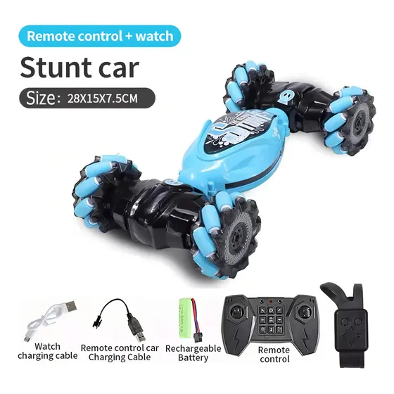 Auto Stunt Rc Gestos De Mano Sensor Acrobatic Vehículos Color Azul Personaje Coche