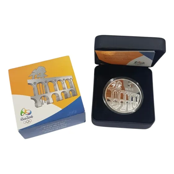 Moeda 5 Reais Prata Olimpíadas Rio 2016 - Arcos Da Lapa!