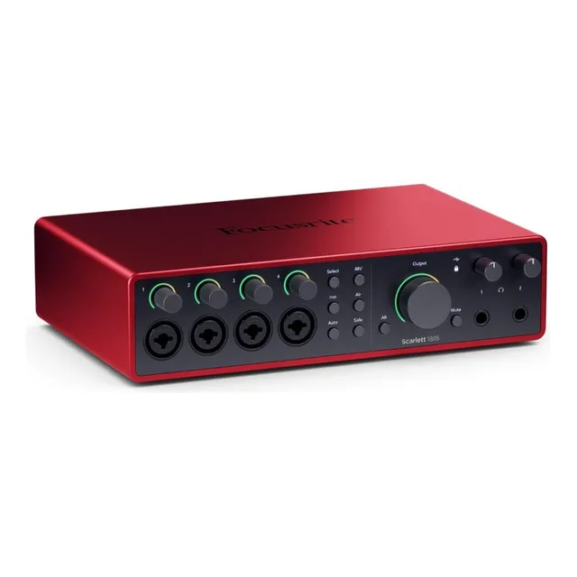 Interfaz De Audio Focusrite Scarlett 18i16 4th Gen Color Rojo