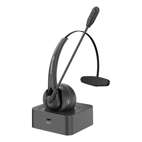 Headset Call 5.2 Ear On Bt Charging Headset Dock Wireless