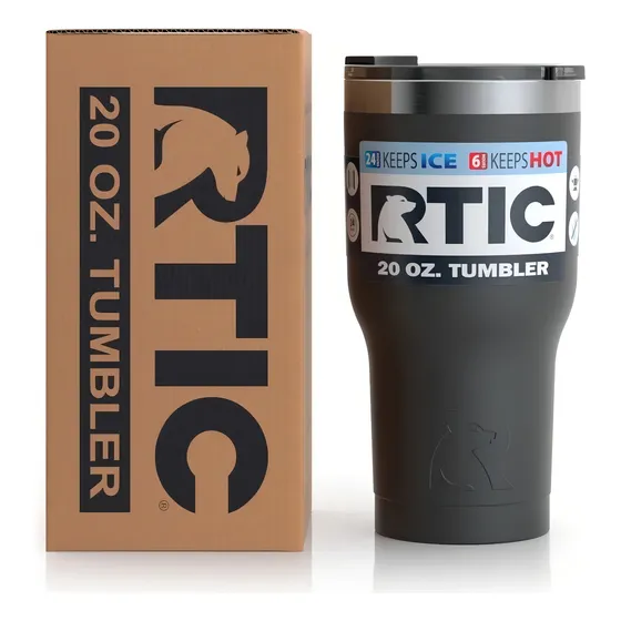 Termo Rtic 20 Oz. Acero Inoxidable Negro/charcoal Color Negro
