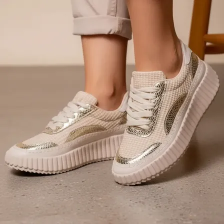 Tênis Feminino Casual Confortavel Plataforma Tratorado