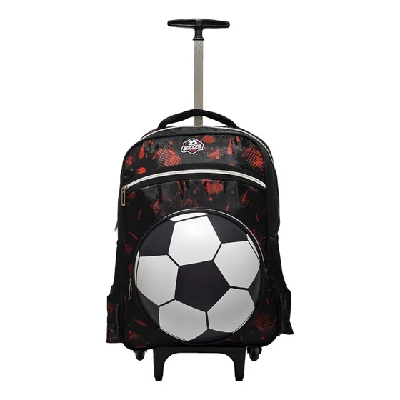 Mochila Escolar Rodinha Bola Reforçada 3d Alto Relevo Ft101