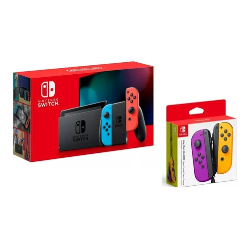 Nintendo Switch 32gb V1.1 +control Joy-con Neon Orangepurple