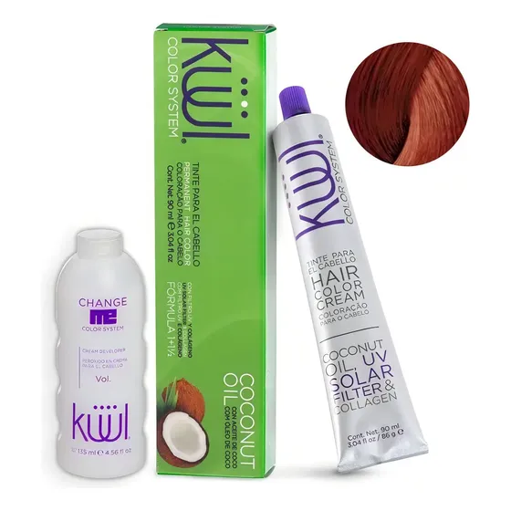 Tinta Kuul N°7.66 Con Aceite De Coco + Oxidante Activador Tono 7.66 | Cuotas sin interés