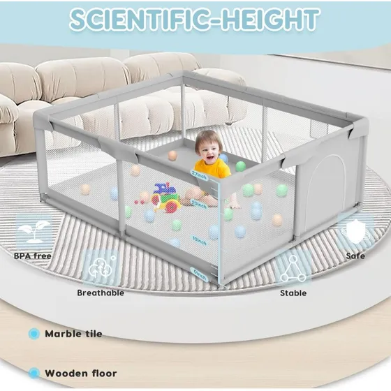Corral Para Niños Que Gateen Se Paren Libremente Sin Tapete