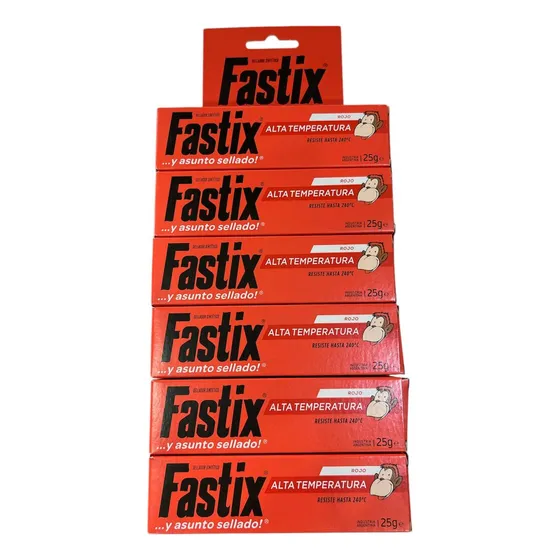 Pegamento Fastix Alta Temperatura X 25 Gr Pack X 6 Unidades 