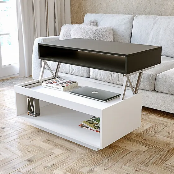 Mesa Ratona Elevable Melamina 90cm De Largo. Ciudad Muebles 