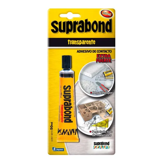 Adhesivo Suprabond Transparente Extra Fuerte 50ml