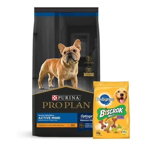 Alimento Pro Plan OptiAge Active Mind Razas Pequeñas para perro senior de raza pequeña sabor mix de 7.5 kg