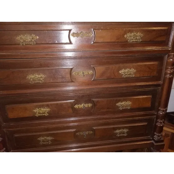 Cómoda Cajonera Antigua C/marmol