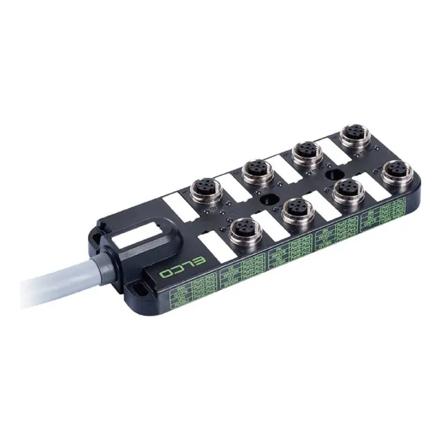 Caja De Distribucion Conector M12-12pin, 4xm12-3pin Led Pnp