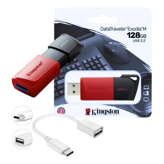 Pendrive Kingston 128gb Datatraveler Exodia M Dtxm/128gb 3.2
