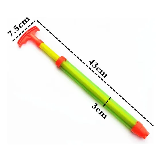 Cañon O Pistola De Agua De 3 Agujeros Colores Variados 43cm