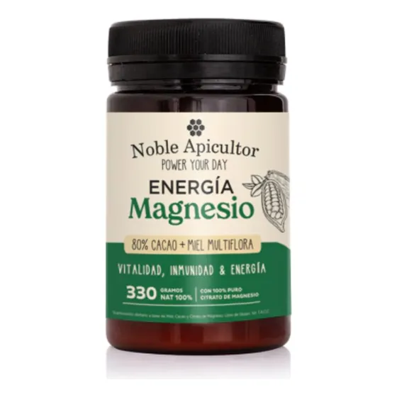 Energía Magnesio - Energizante Natural Natier 330 Grs Sabor Miel Cacao