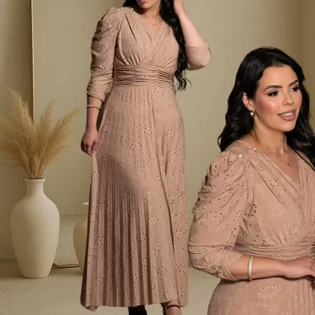 Vestido Longo Juliana No Tecido Malha Lese Premium Elegante