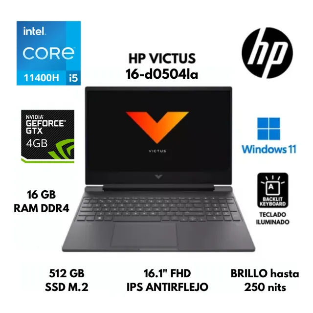 Laptop Gamer Hp Victus 16-d0504la Memoria Ram 16 Gb Full Hd