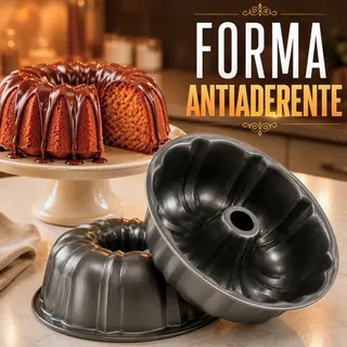 Forma De Bolo Redonda Com Furo 24 | Mercado Livre