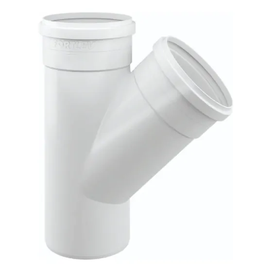 Junção Em Y De Esgoto Pvc Branco 100mm 4 Polegadas Fortlev