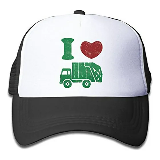 Gorra De Malla Para Niños Amantes De Los Camiones De Basura