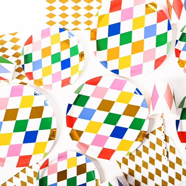 Set De Platos Para Fiesta Arlequin Circo Payaso