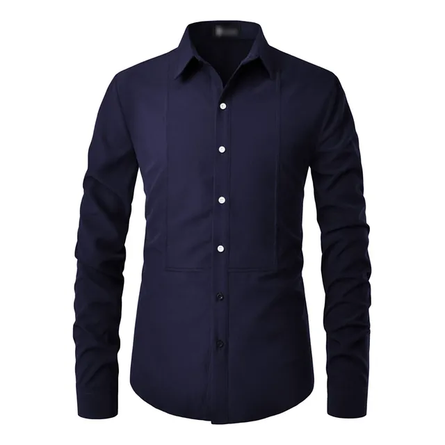 Camisa Vestir Casual Manga Larga Para Hombre Clasica Boton M