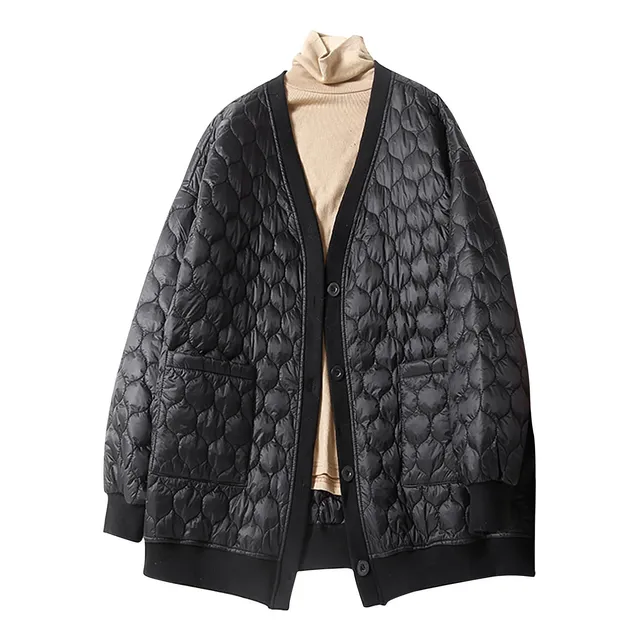 Chaqueta Acolchada Manga Larga Ropa Moderna Y2k Abrigo Corto