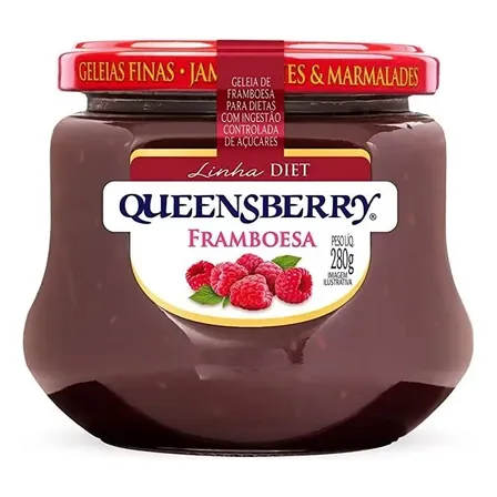 Geléia Diet Queensberry Framboesa Em Jarra 280 G