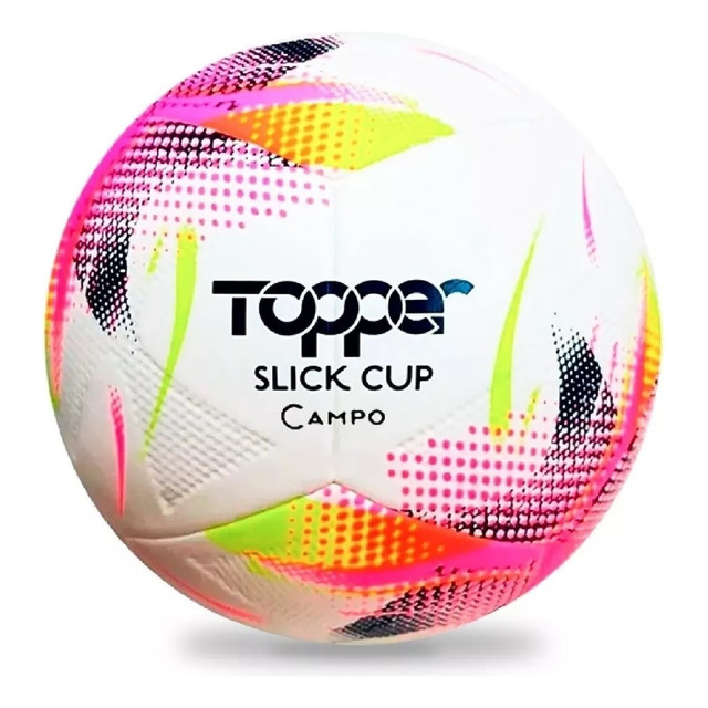 Bola Topper Slick Cup Campo Unissex - Branco E Rosa Bola Topper Slick Cup Campo Unissex - Branco E Rosa