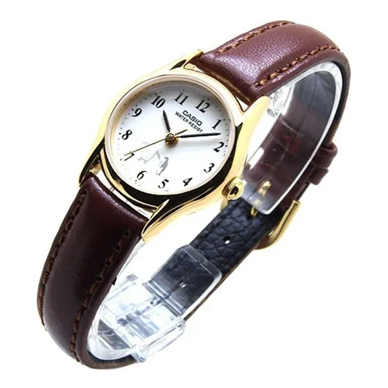 Reloj Casio Ltp1094 7b6  Mujer Correa Piel Marrón  Full